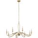 Corella 8 Light 40 inch Textured Soft Gold Chandelier Ceiling Light
