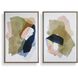 Abstract Afternoon Multicolor Framed Canvases, Set of 2