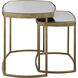 Vista 23.75 X 19.75 inch Antique Gold Nesting Tables, Set of 2