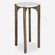 Vivi 22 X 12 inch Antique Brass and Natural Marble Drink Table