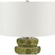 Masau 27.25 inch 150 watt Moss Green Glaze and Antique Brass Table Lamp Portable Light