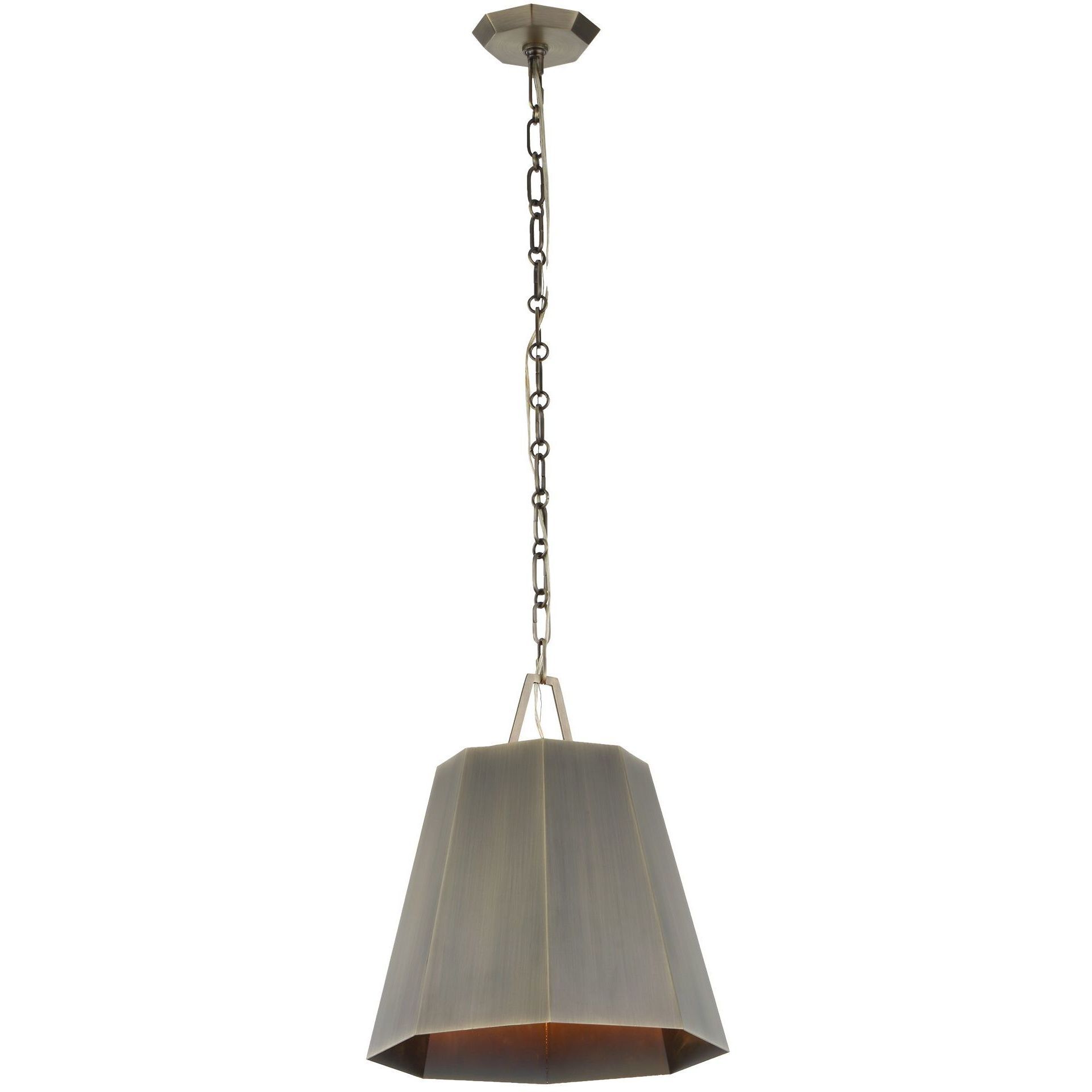 Granada 1 Light 15 inch Weathered Brass Pendant Ceiling Light