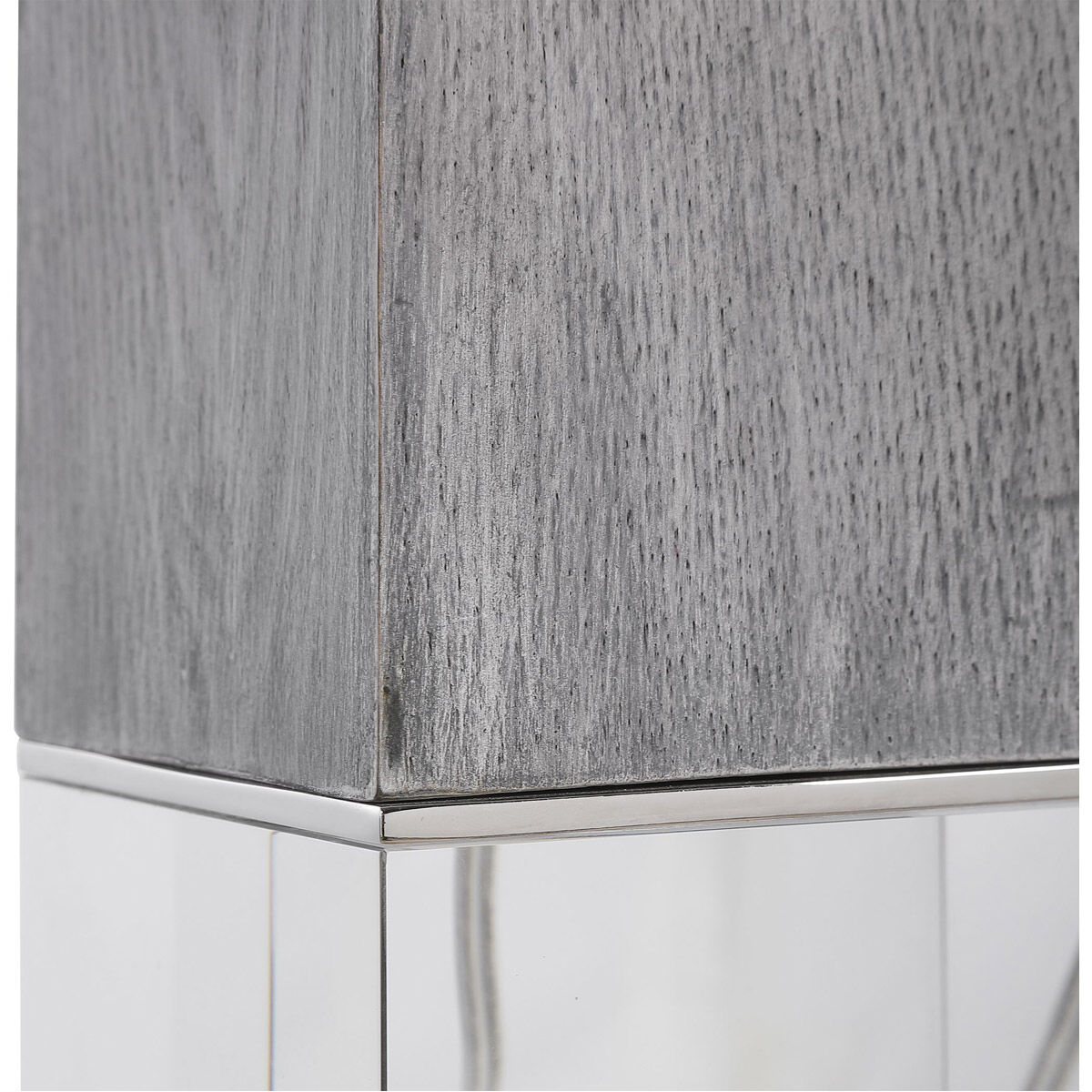 Cordata 29 inch 150.00 watt Light Gray Oak and Crystal Table Lamp Portable Light