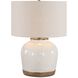 Jarret 22.25 inch 150 watt White Glaze and Antique Brass Table Lamp Portable Light