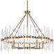 Crystal 8 Light 38.75 inch Warm Brass Chandelier Ceiling Light