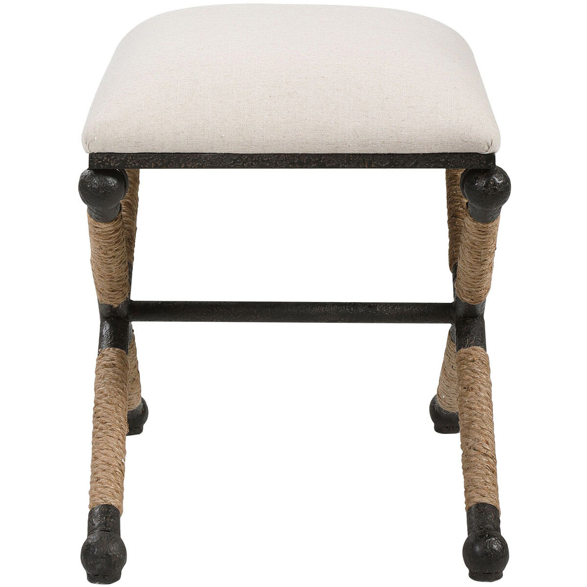 Firth Iron with Natural Fiber Rope and Neutral Oatmeal Bench