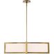 Cresson 4 Light 30 inch Matte Brushed Brass Pendant Ceiling Light