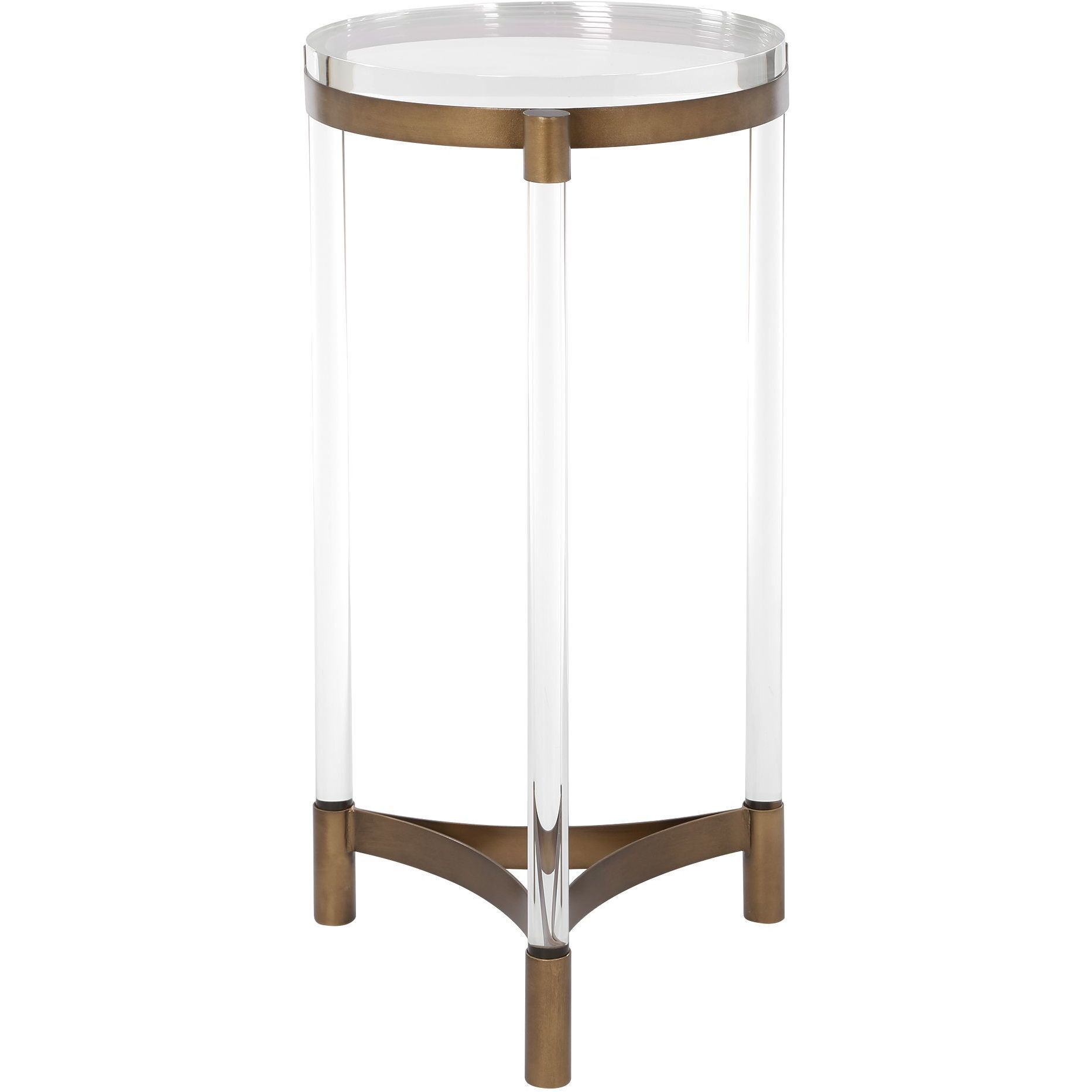 Pereira 24.88 X 13.13 inch Bronze and Clear Acrylic Accent Table