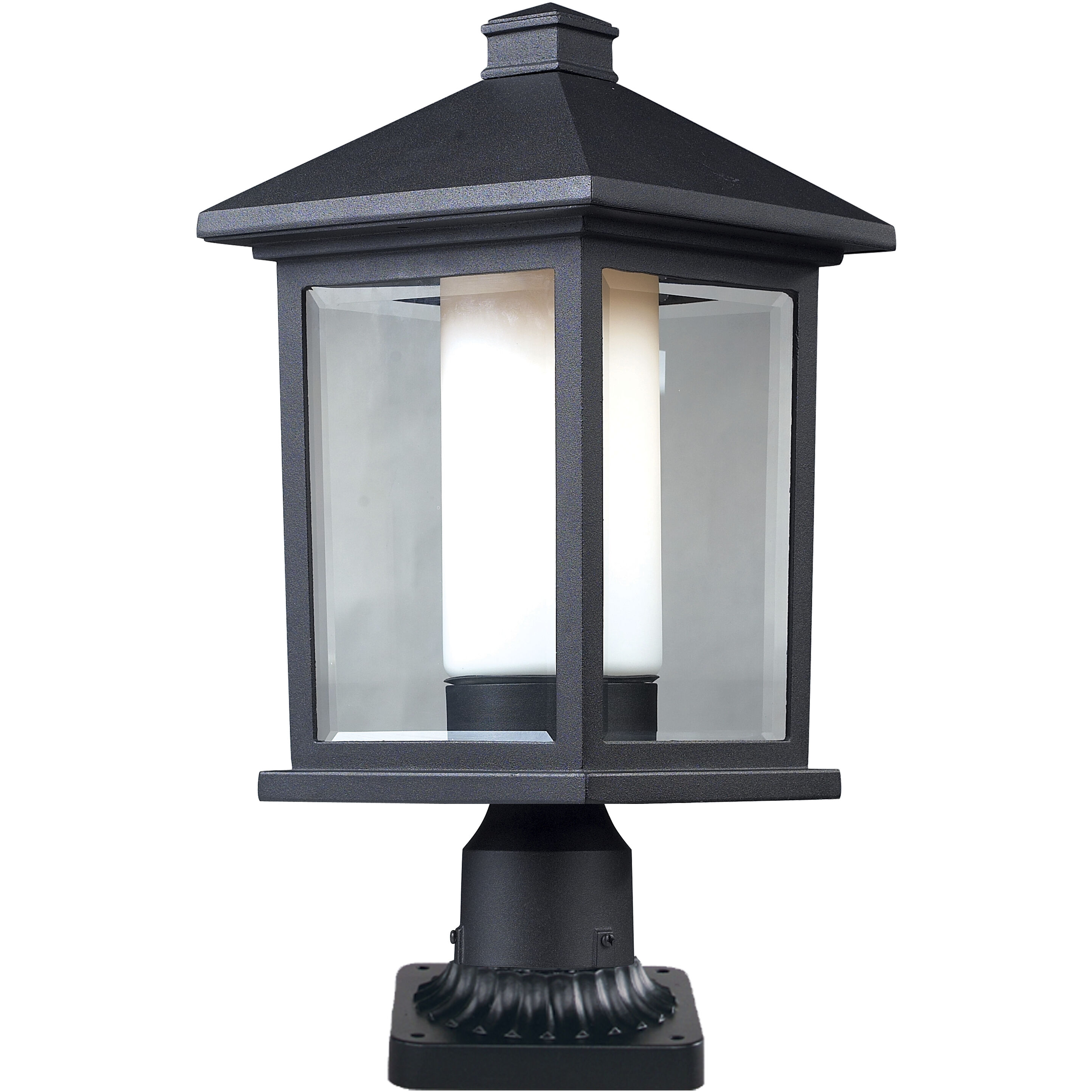 Mesa 1 Light 20.5 inch Black Outdoor Pier Mounted Fixture