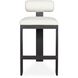 Bolster Back 42.5 inch Java Black and Oyster White Outdoor Bar Stool