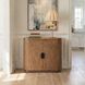Newell Natural Mindi Wood and Dark Bronze 2 Door Cabinet