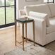 Preston 24 X 12.2 inch Antiqued Brass and Glass Accent Table