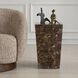 Poe 22.75 X 14.13 inch Brown Marble and Brushed Brass Accent Table