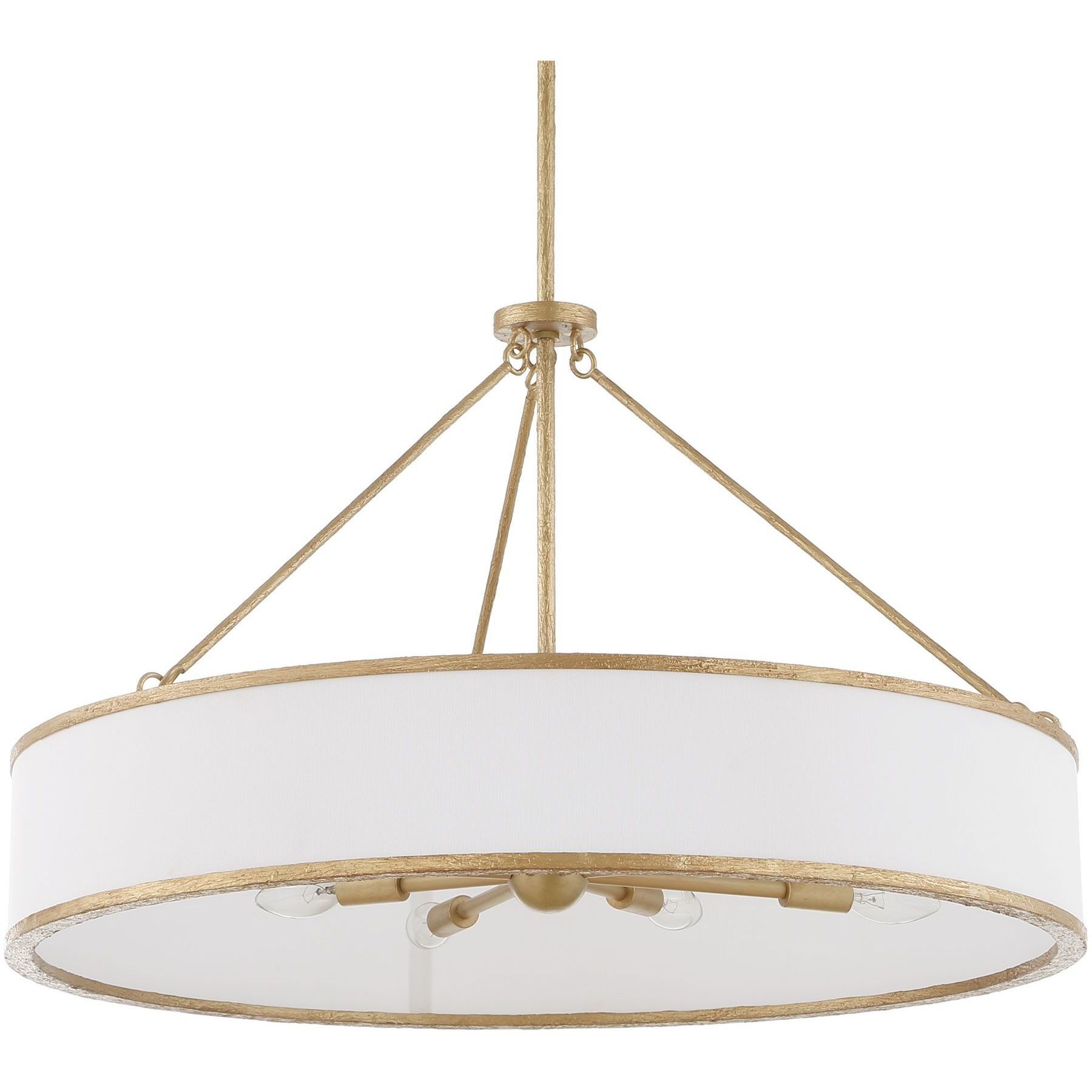 Algiers 8 Light 30 inch Textured Soft Gold Pendant Ceiling Light