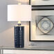 Thalia 31 inch 150 watt Royal Blue Glaze Table Lamp Portable Light