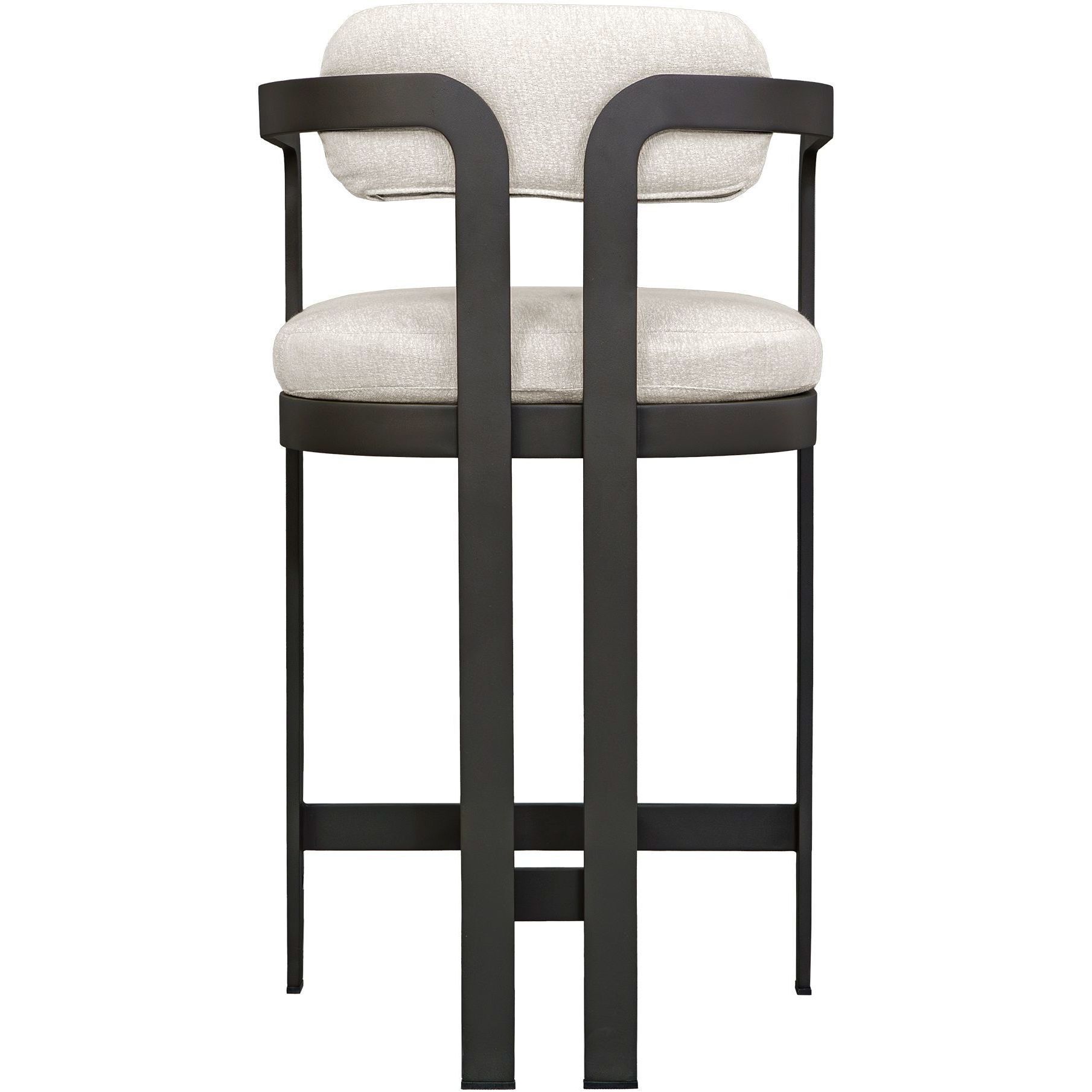 Kalmar 36.2 inch Java Black and Warm White Outdoor Counter Stool