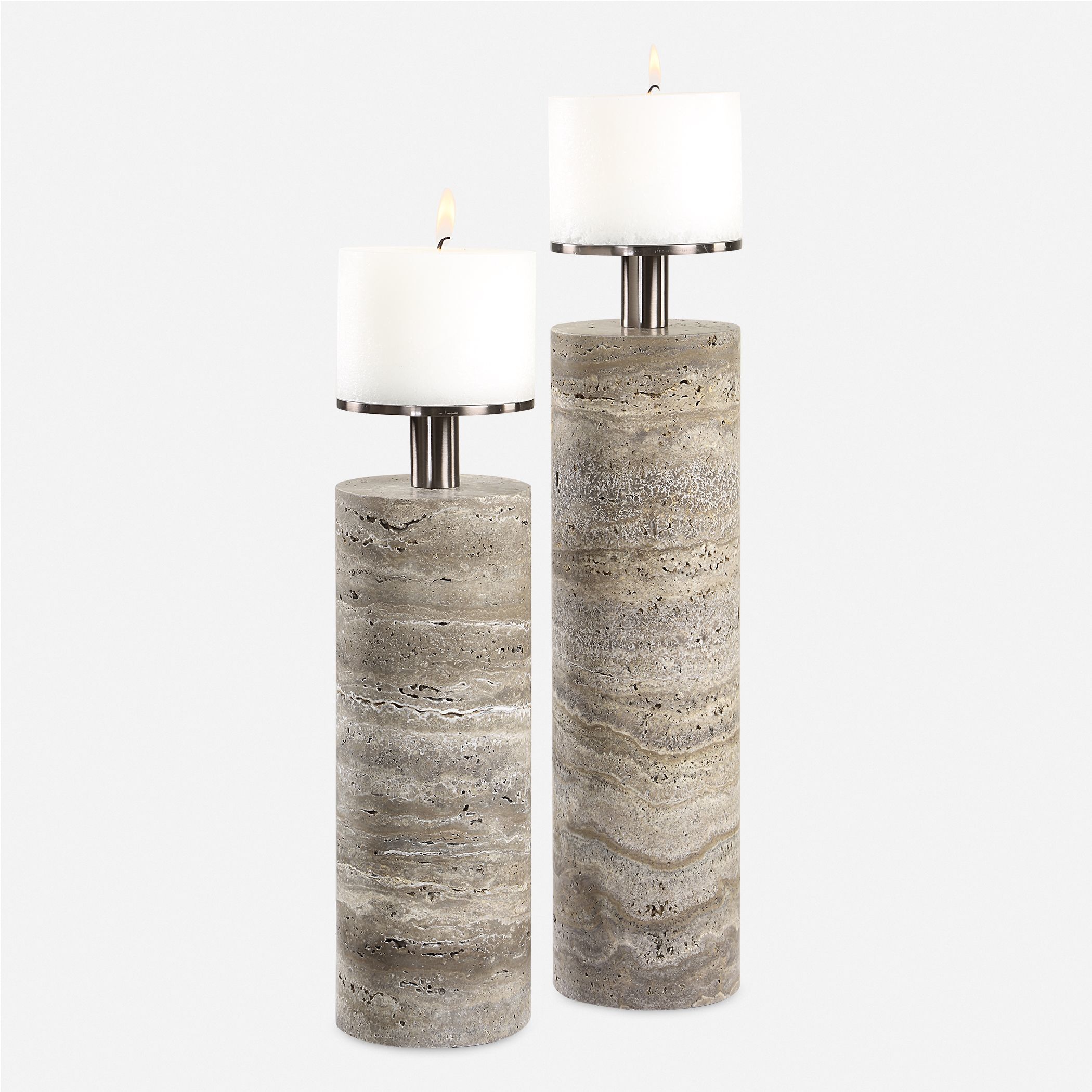 Shadowstone 15.5 X 4 inch Candleholders, Set of 2