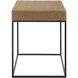 Laramie 24 X 18 inch Natural Braided Rope and Matte Black Accent Table