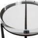 Midas 24.25 X 13.5 inch Dark Bronze and Crystal Accent Table