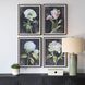 Florals On Black 26 X 20 inch Framed Prints, Set of 4