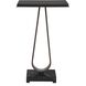 Galloway 24.25 X 15 inch Dark Bronze and Black Marble Accent Table