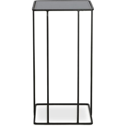 Cadmus 24 X 12.25 inch Brushed Black with Smoked Glass Accent Table