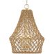 Macrame 4 Light 18 inch Brushed Gold Pendant Ceiling Light