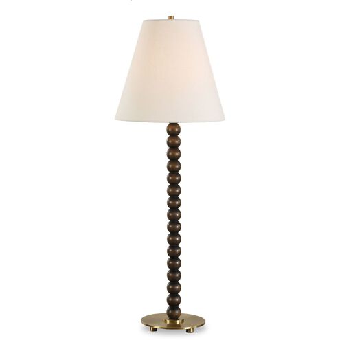 Gallus 34 inch 100.00 watt Dark Walnut and Brass Table Lamp Portable Light