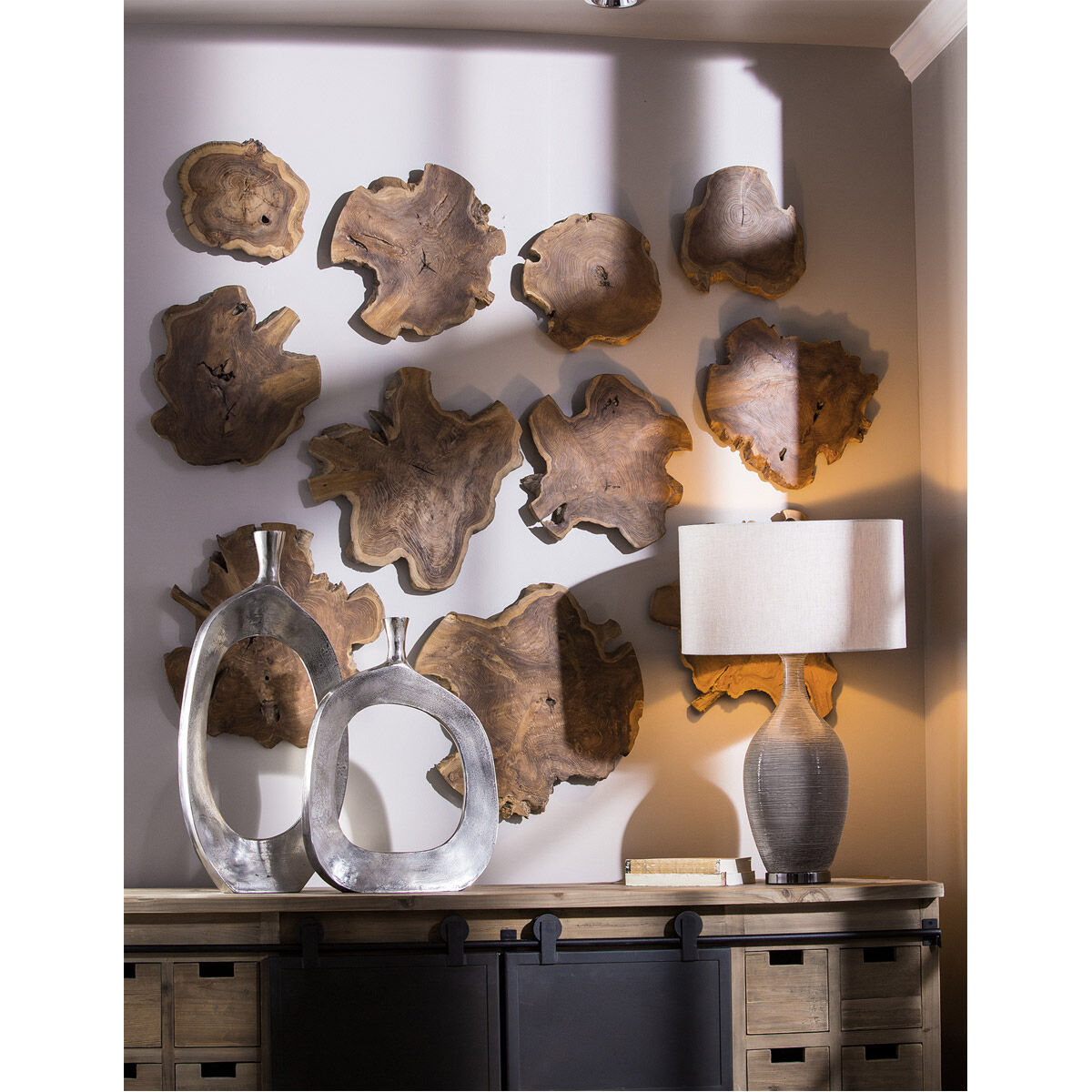 Kalani Natural Teek Wood Wall Art