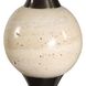 Dempsey 35 inch 150 watt Dark Bronze and Travertine Buffet Lamp Portable Light