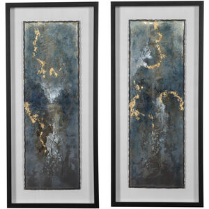 Glimmering Agate 44 X 20 inch Abstract Prints, Set of 2