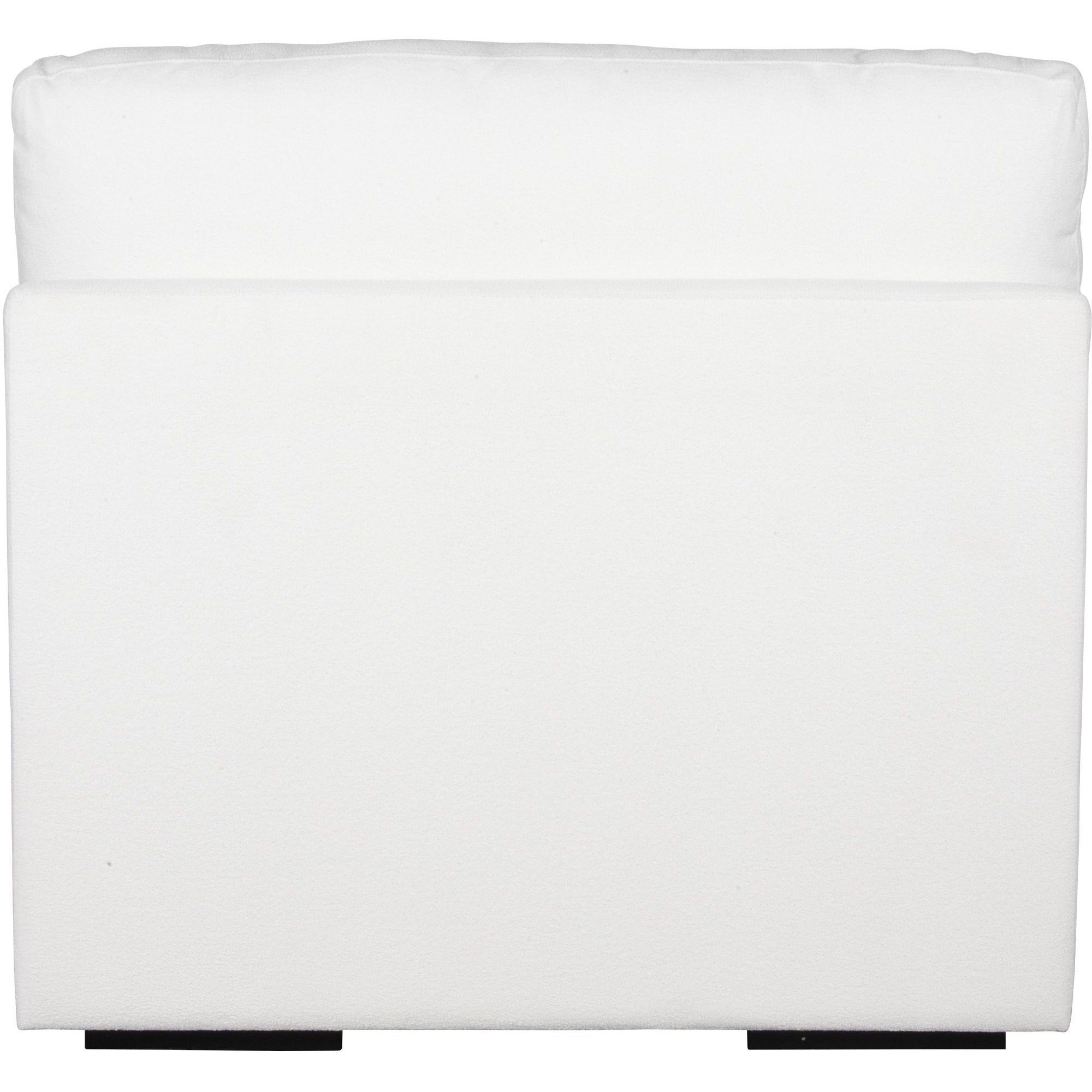 Refuge Arctic White Polyester Sofa, Armless