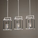 Newburgh 3 Light 36 inch Polished Nickel Linear Pendant Ceiling Light
