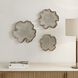 Selene Mottled Gray Glaze With Warm Caramel Edging Wall Decor, Set of 3