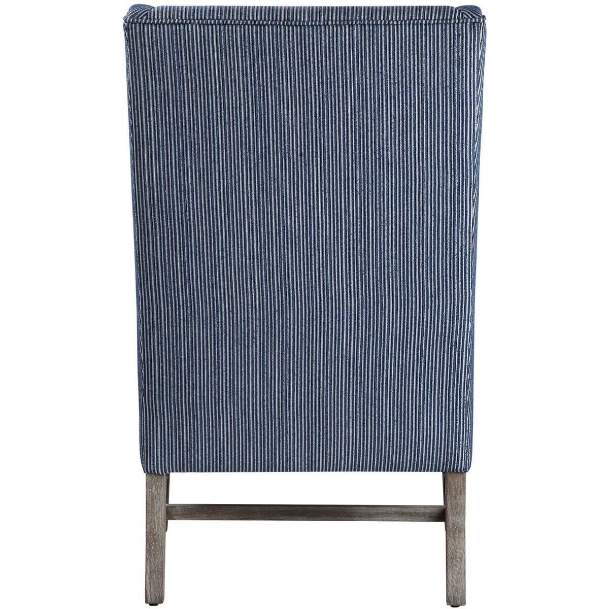 Galiot Blue and White Fabric with Natural Wood Accent Chair