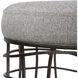 Carnival 19.75 inch Burnished Silver and Gray Accent Stool