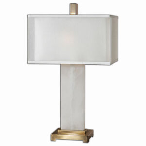 Athanas 29 inch 60 watt Alabaster Table Lamp Portable Light