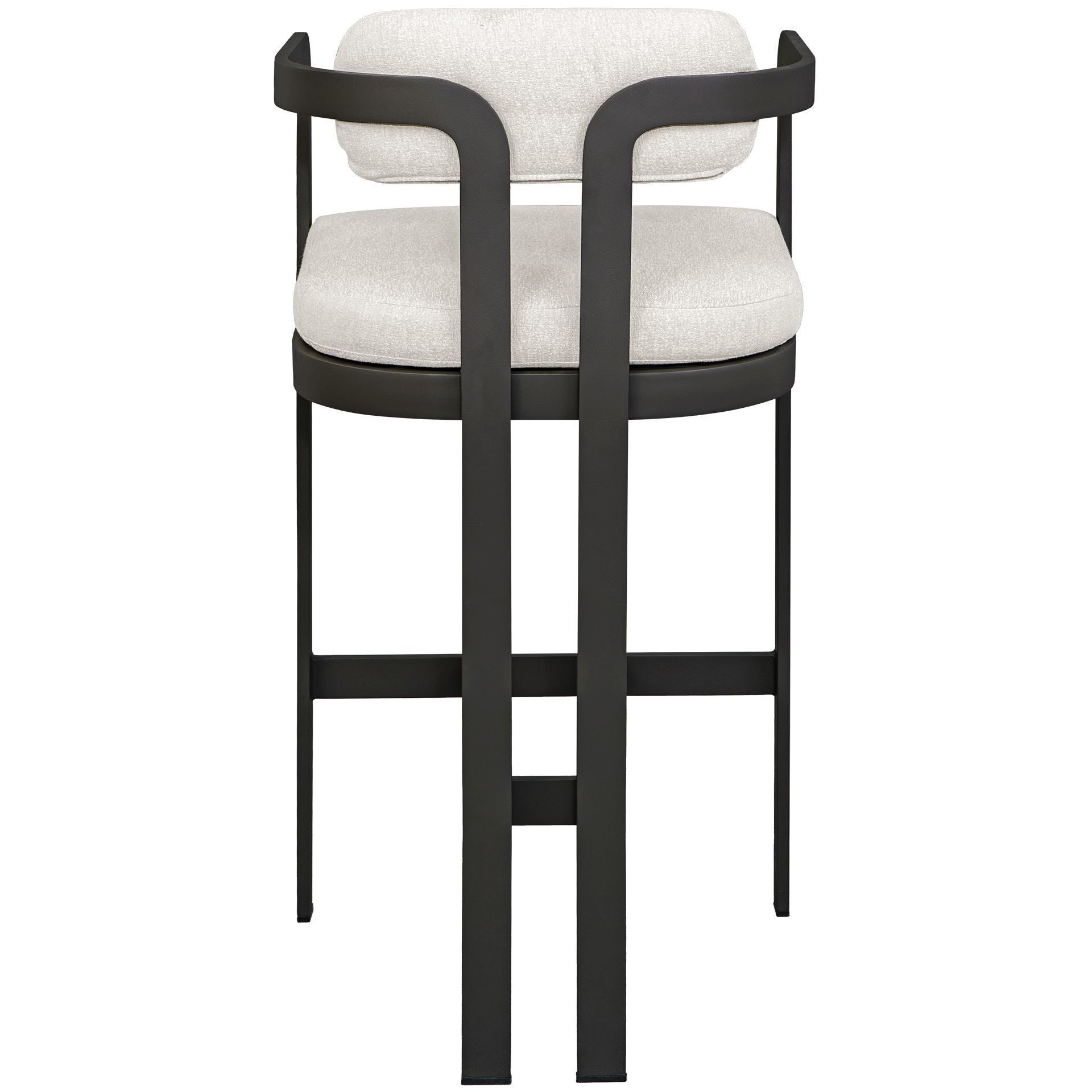 Kalmar 40.2 inch Java Black and Oyster White Outdoor Bar Stool