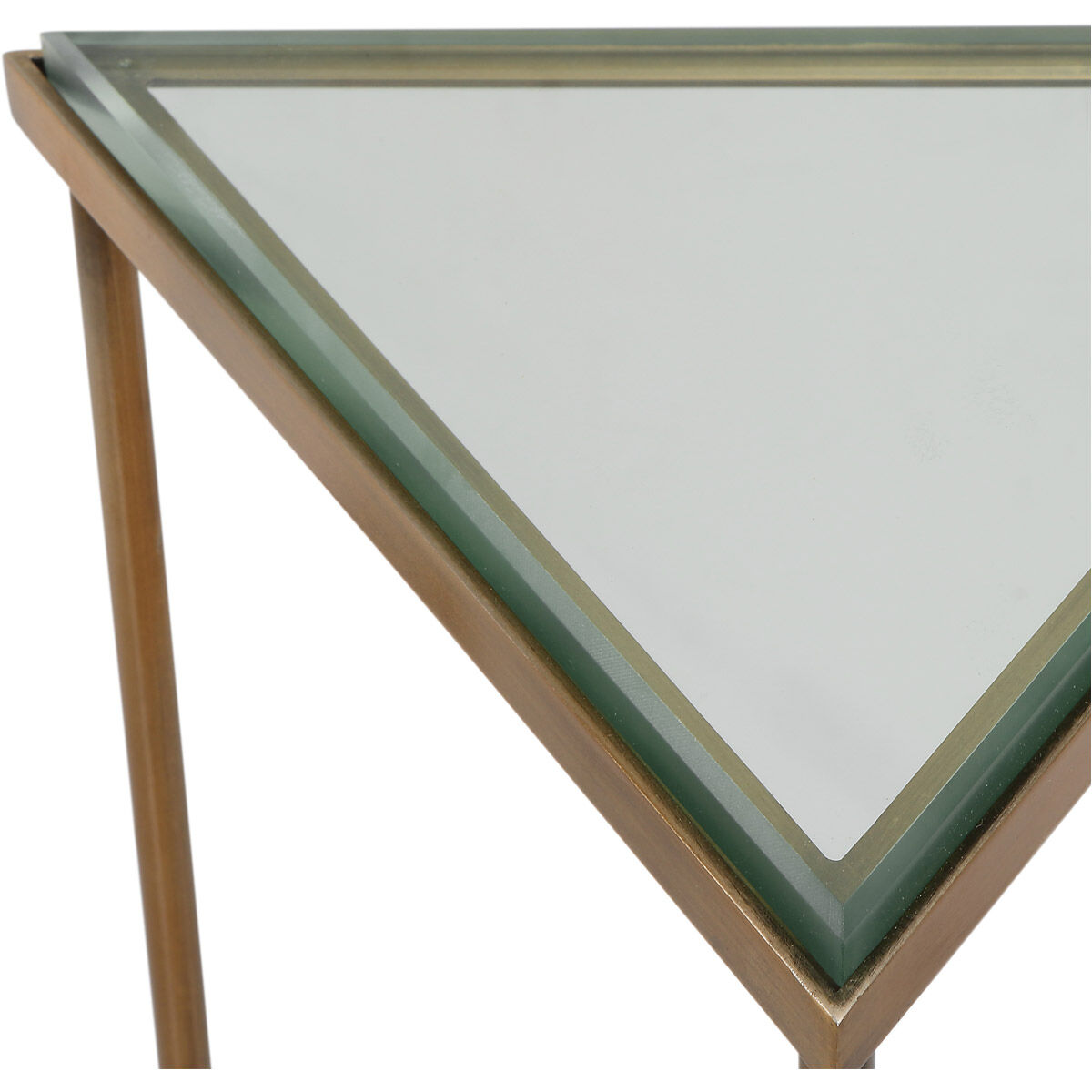 Giza 22 X 10 inch Brushed Gold and Glass Drink Table