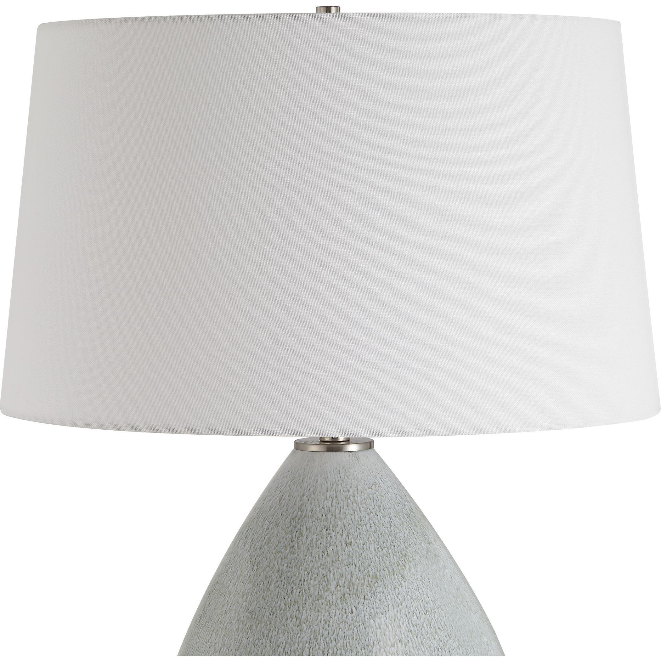 Moray 24.25 inch 150.00 watt Mushroom Gray Drip Glaze and Brushed Nickel Table Lamp Portable Light