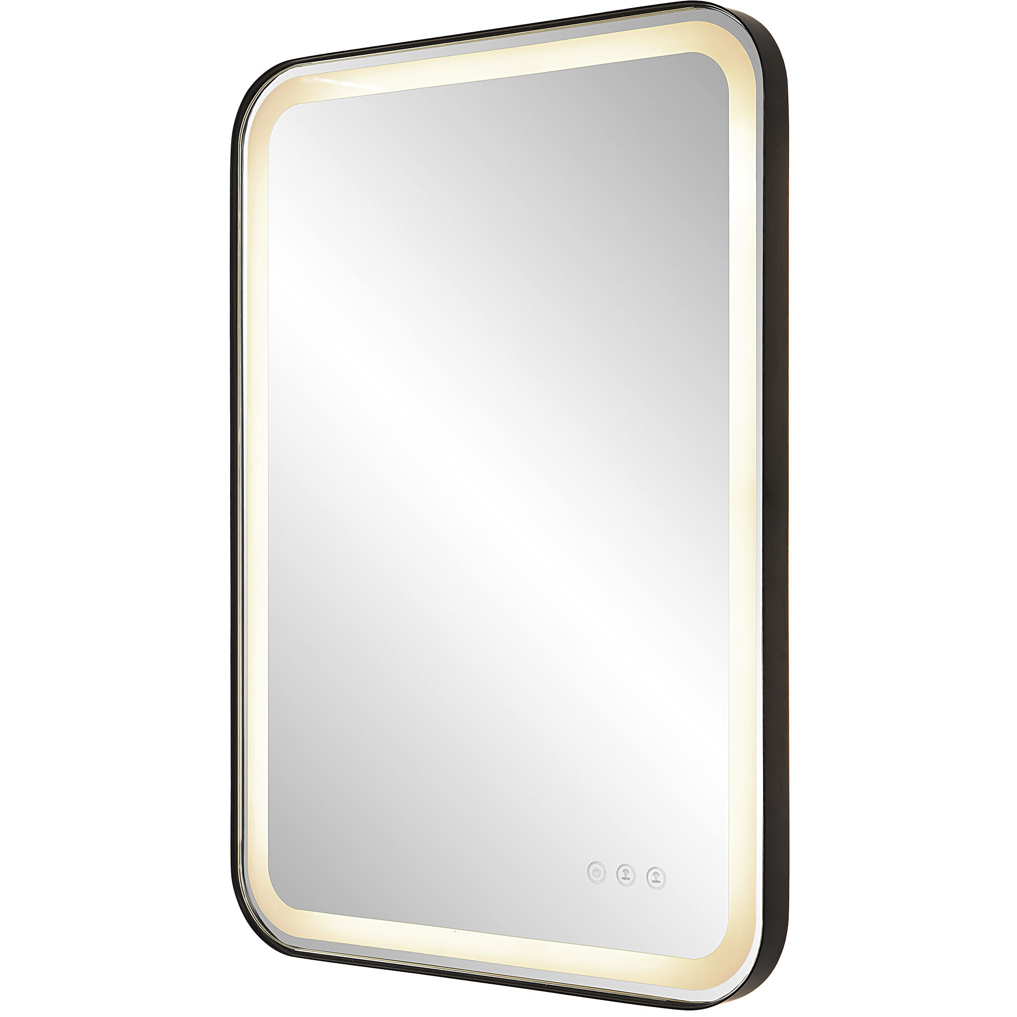 Crofton 32 X 22 inch Satin Black Vanity Mirror