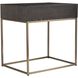 Armistead 25 X 25 inch Dark Walnut and Brushed Brass Side Table