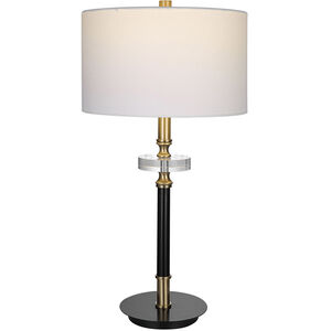 Maud 32 inch 150.00 watt Aged Black and Antique Brass Table Lamp Portable Light