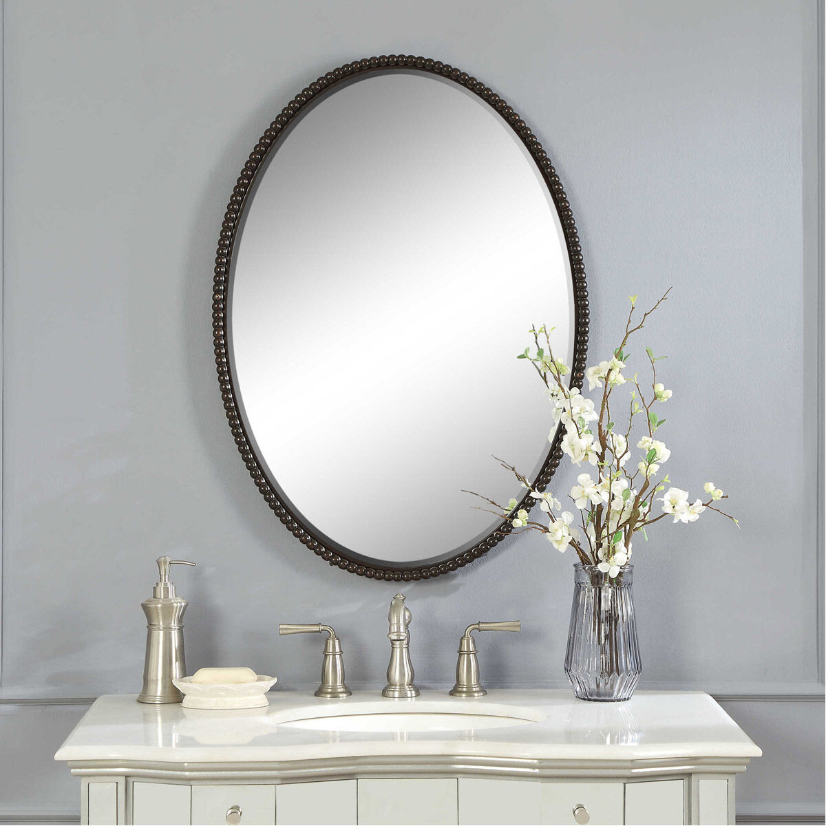Sherise 32 X 22 inch Bronze Wall Mirror