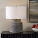 Benedet 23.25 inch 150 watt Aged Dark Gray Wash with Light Brown Undertones Table Lamp Portable Light