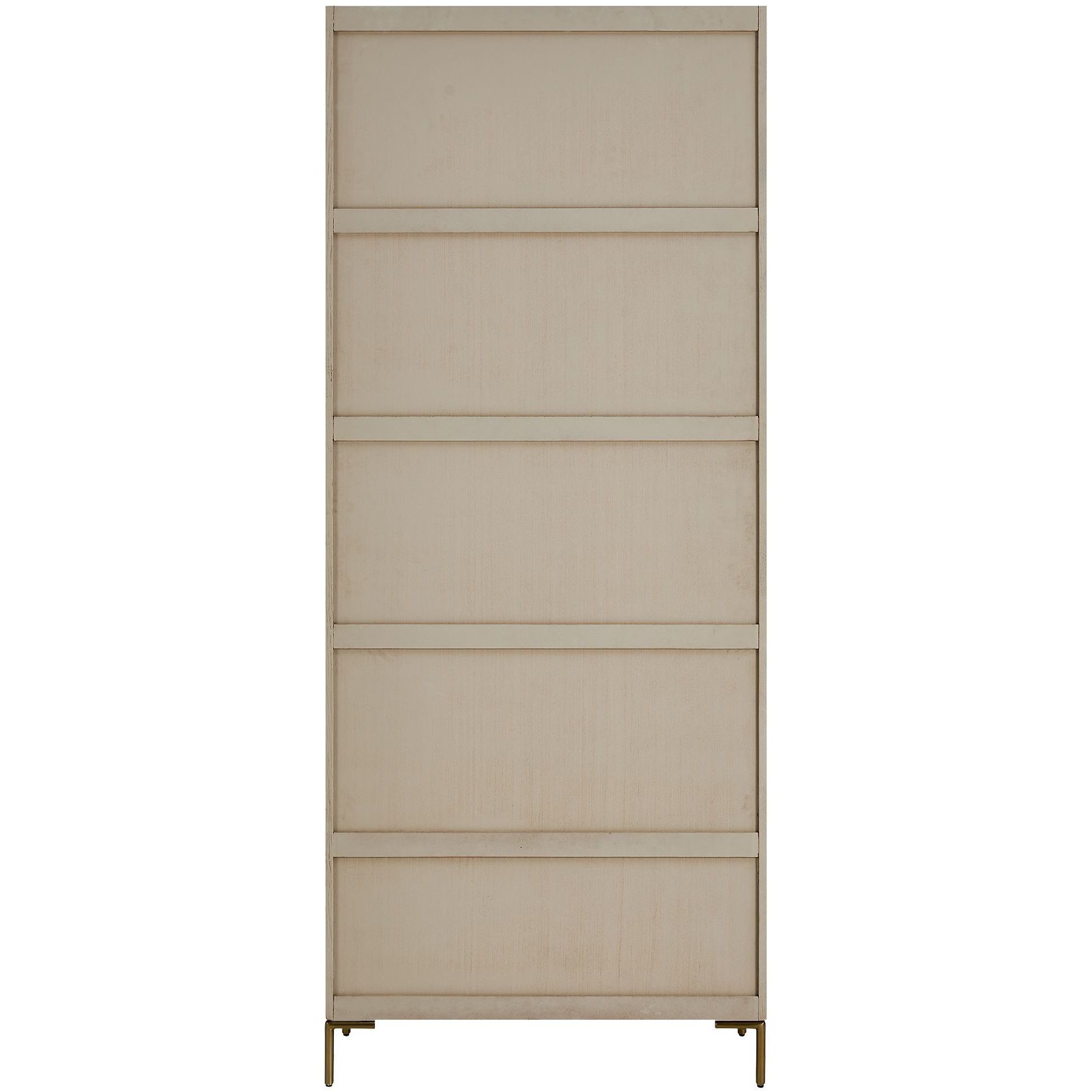 Alessia 88 X 36 inch Brushed Brass Etagere