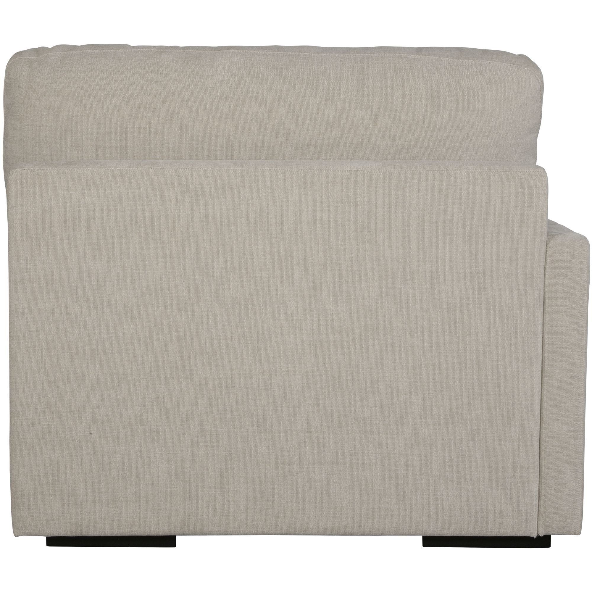 Refuge Light Sand Polyester Sofa, Left Arm Facing