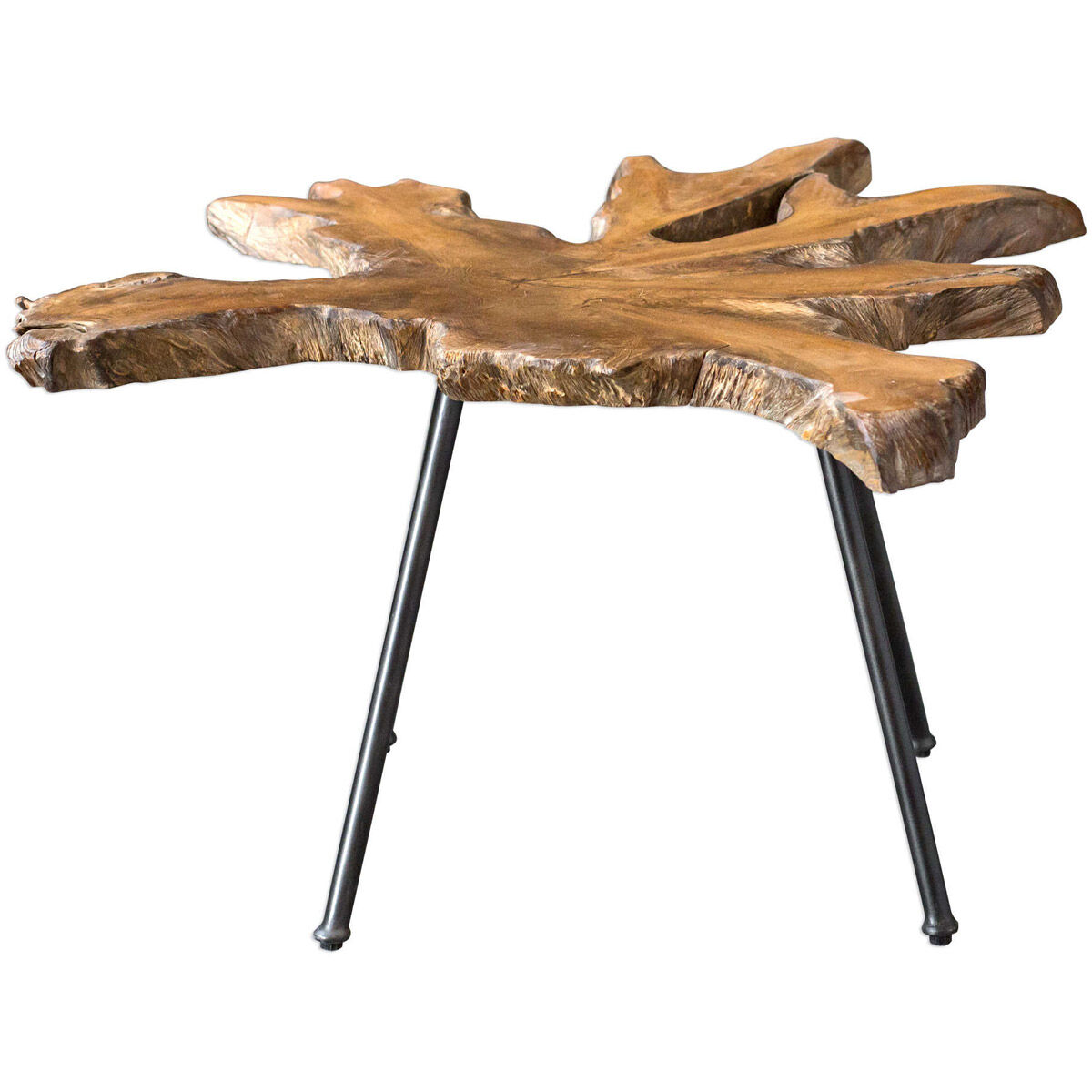 Kravitz 38 X 17 inch Light Honey and Aged Black Accent Table