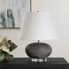 Beckley 18.75 inch 150.00 watt Distressed Charcoal Glaze with Crystal and Plated Nickel Table Lamp Portable Light