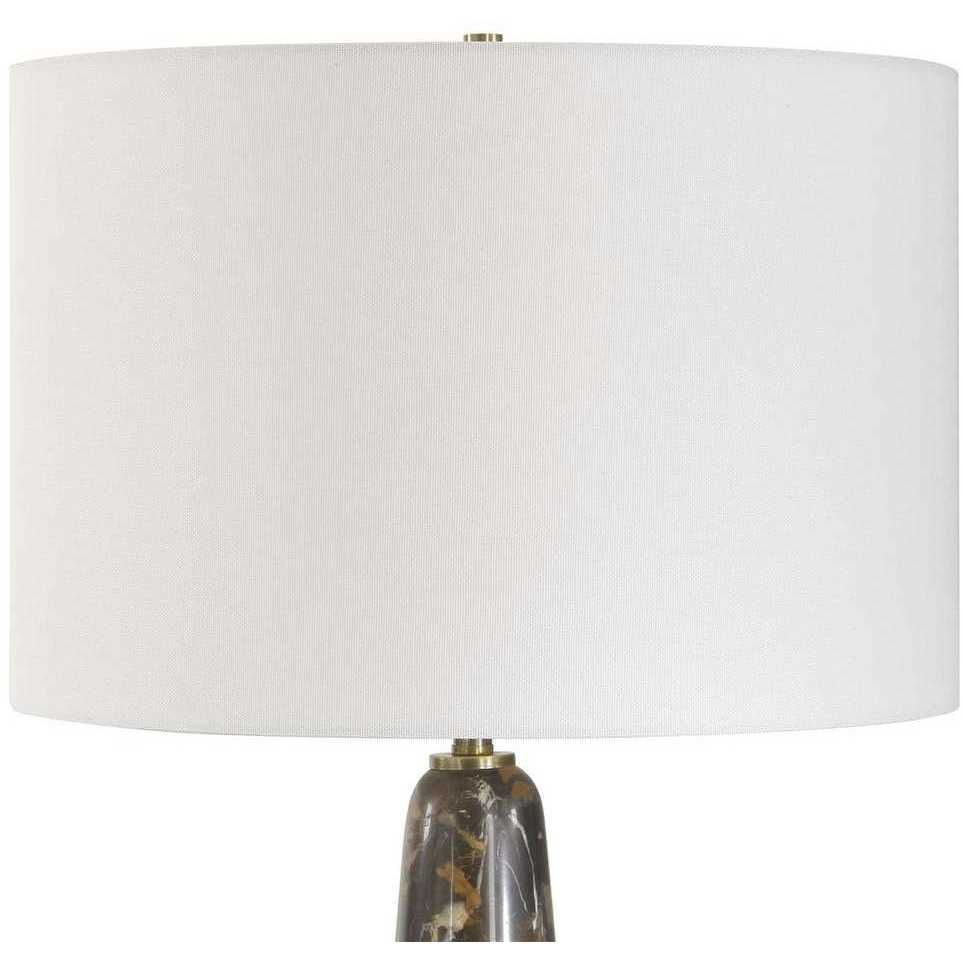 Dames 26.75 inch 150.00 watt Dark Marble snd Antique Brass Table Lamp Portable Light